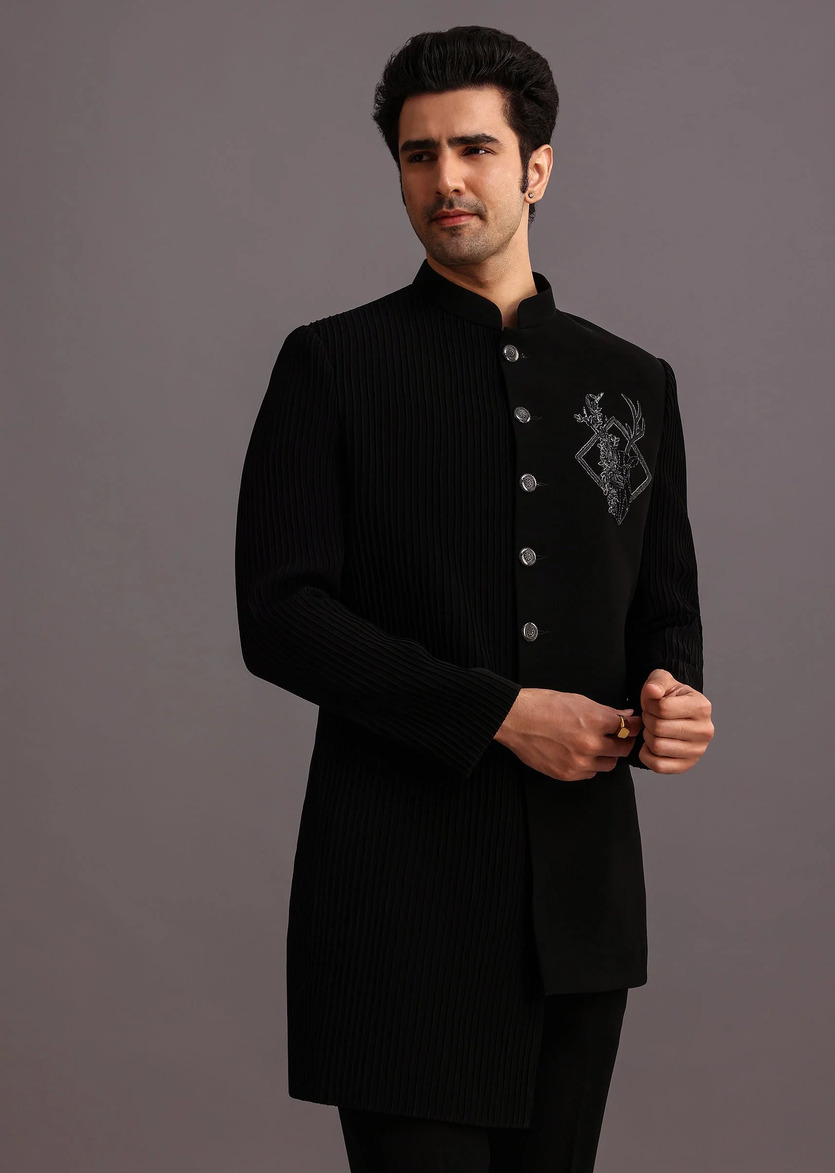 4174-black-zardosi-embroidered-indowestern-trouser-suit-1.webp Black Zardosi Embroidered Indowestern Trouser Suit