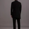 Black Zardosi Embroidered Indowestern Trouser Suit