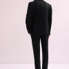 Black Lapel Hand Embroidered Tuxedo With Shirt And Pants