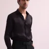 Black Lapel Hand Embroidered Tuxedo With Shirt And Pants