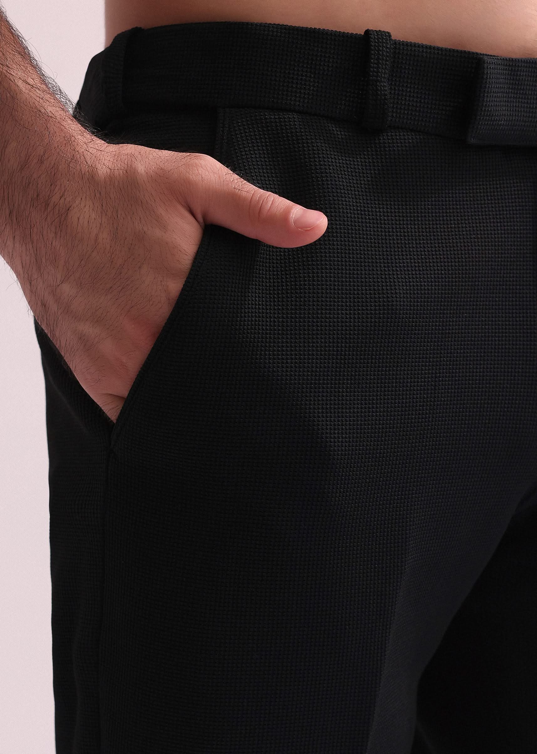 Black Lapel Hand Embroidered Tuxedo With Shirt And Pants