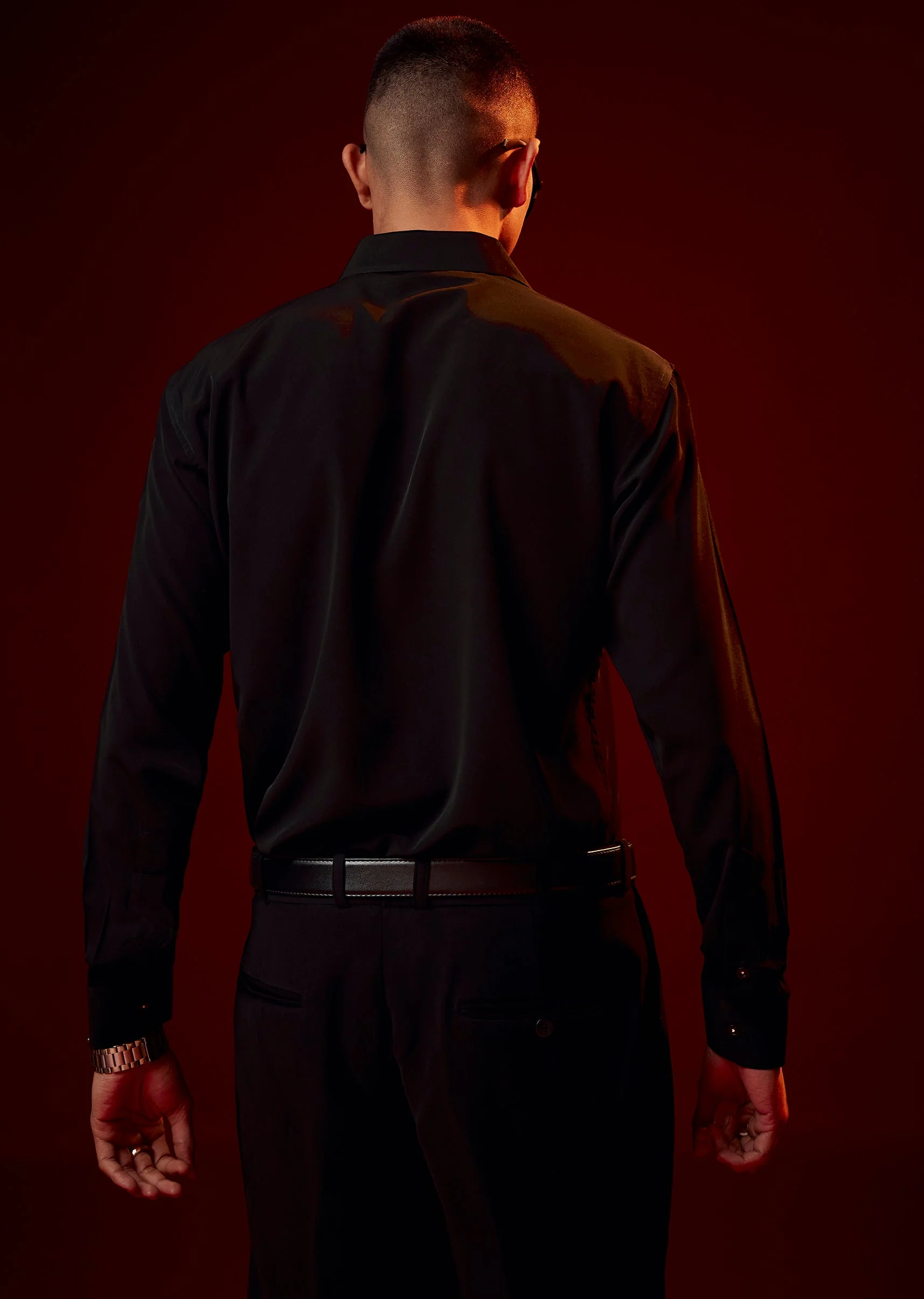 Black Embellished Festive Shirt