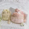Peach Cotton Potli With Embroidery