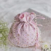 Pink Cotton Potli With Embroidery
