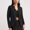Black Crop Top With Flared Satin Palazzo