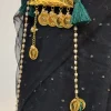 Gold Pearl Coin Charm Potli Bag