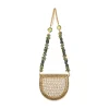Gold Pearl Embellished Metal Bag