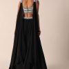 Black Bead Embellished Blouse And Palazzo Set