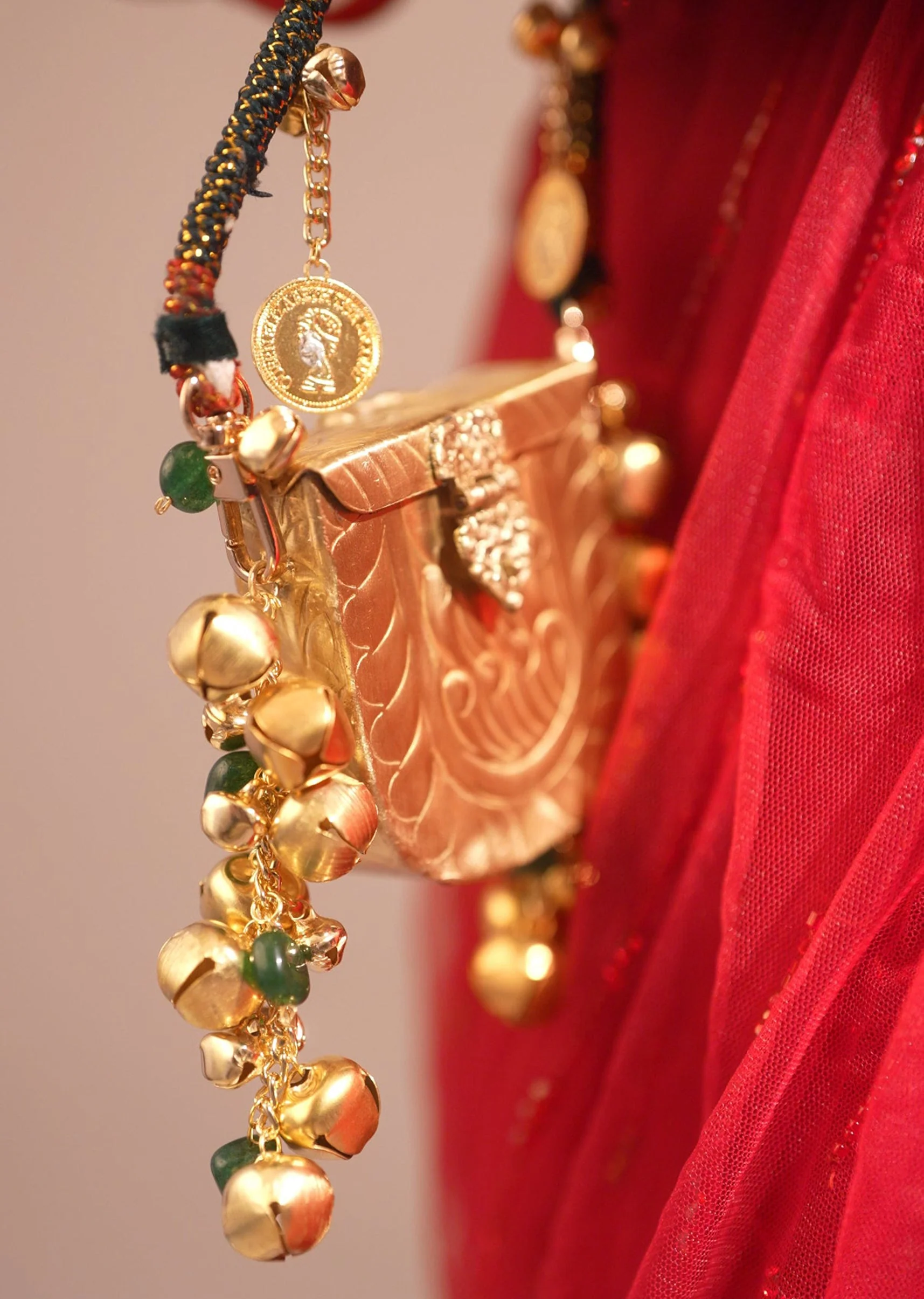 Mini Gold Motif Potli Bag
