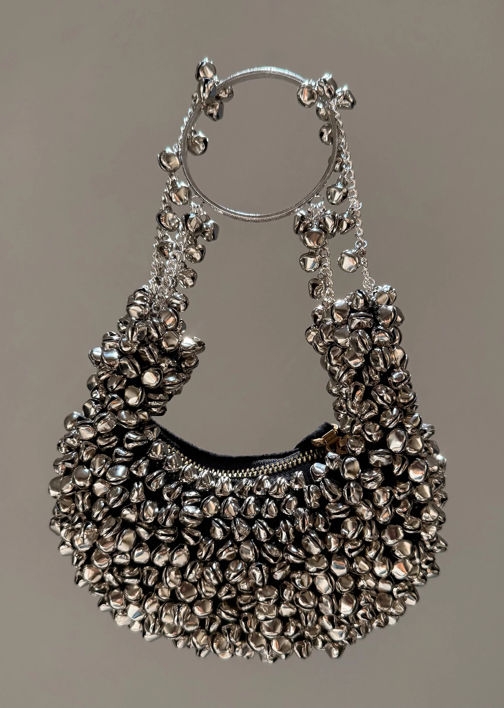 Silver Ghungroo Embellished Potli Bag