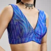 Royal Blue Tussar Silk Ikat Fancy Blouse