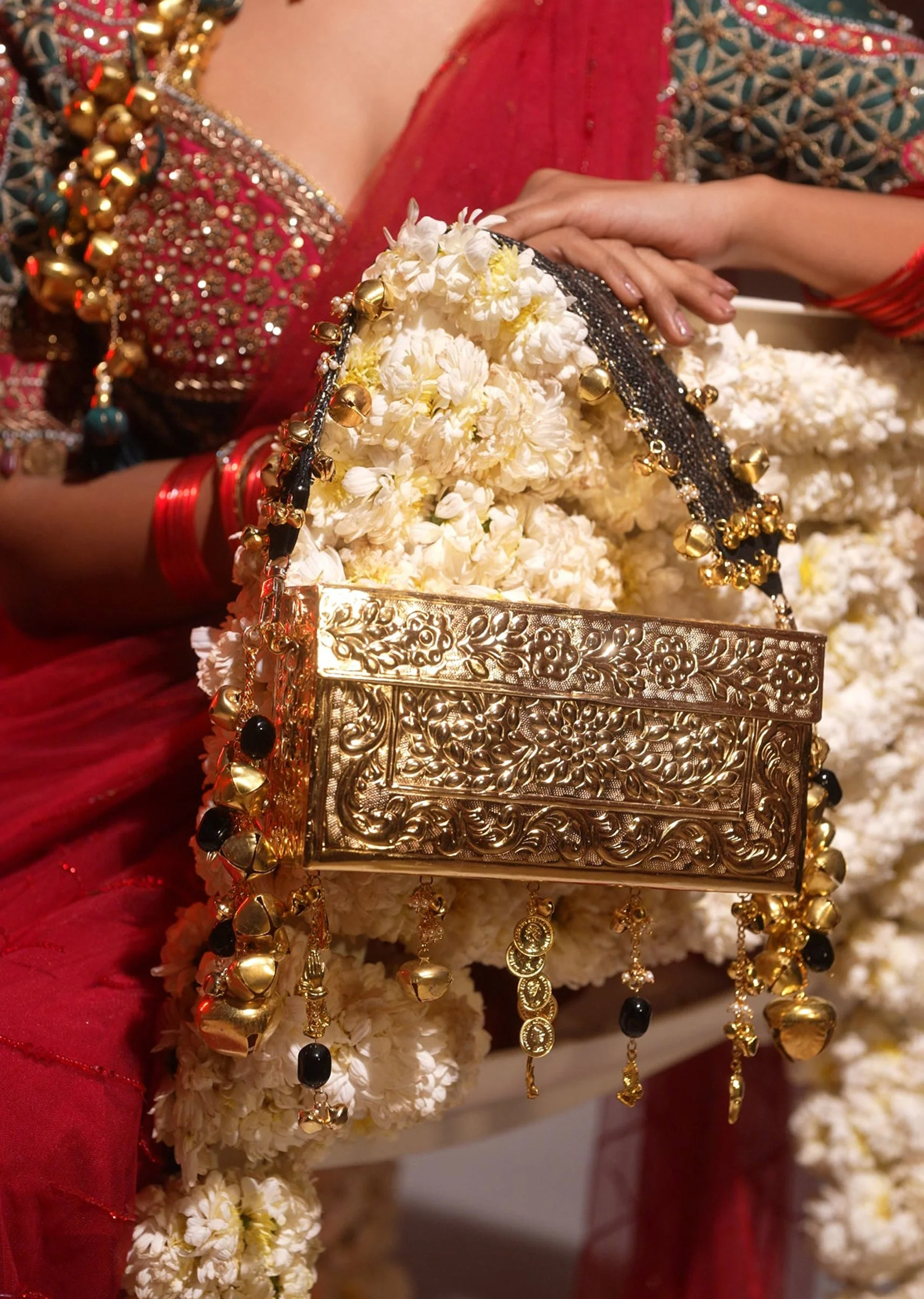 Gold Heritage Embellished Handbag