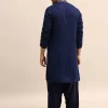Navy Blue Gold Coin Work Kurta Salwar Set