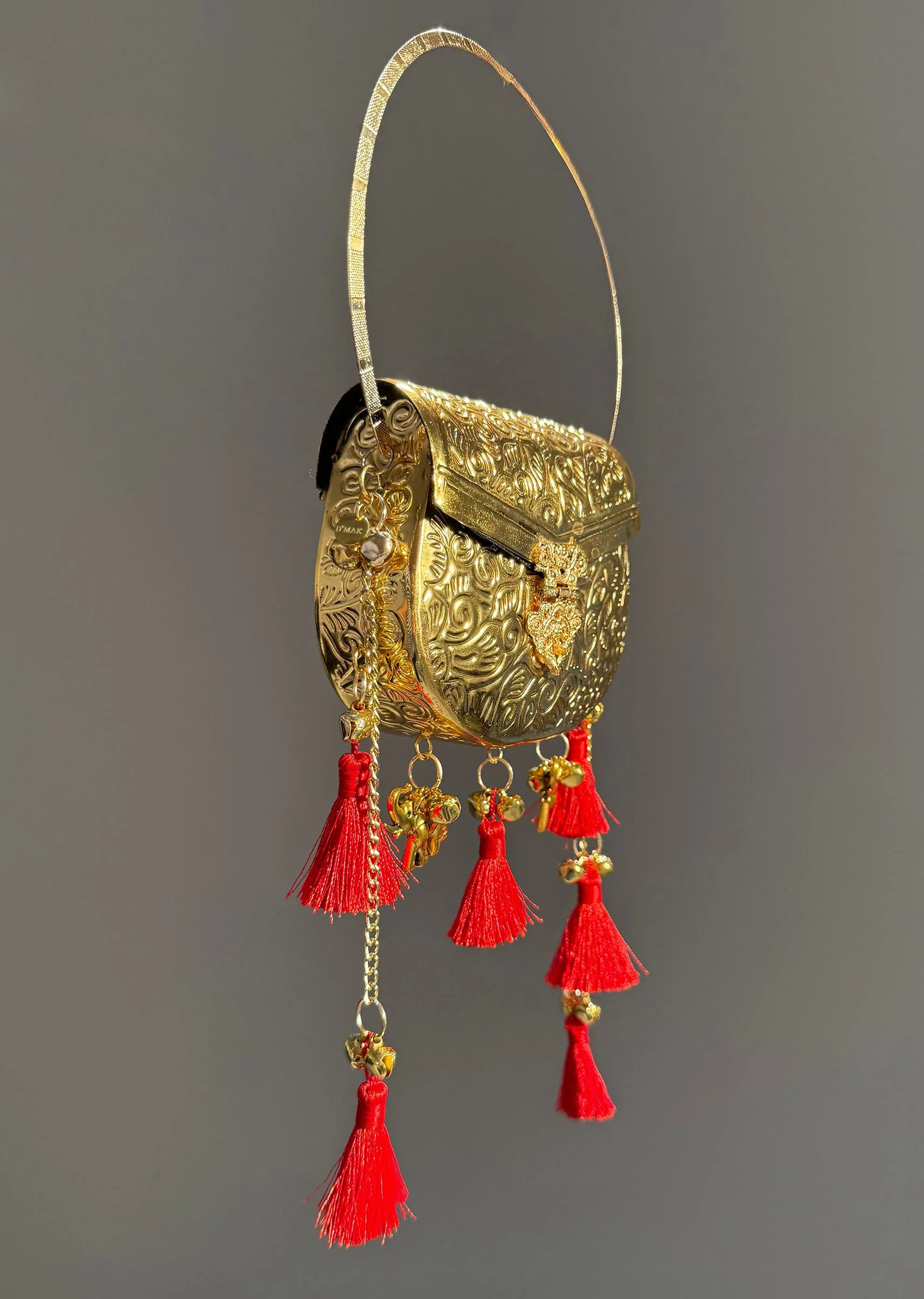 Gold Elephant Motif Potli Bag
