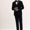 Navy Blue Intricate Embroidered Tuxedo