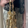 Gold Coin Tassel Potli Bag