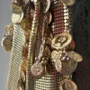 Gold Coin Tassel Potli Bag