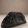 Black Mirror Stud Clutch Bag