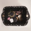Black Mirror Stud Clutch Bag