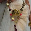 Gold Embossed Multicolour Potli Bag