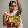 Vintage Envelope Style Gold Handbag
