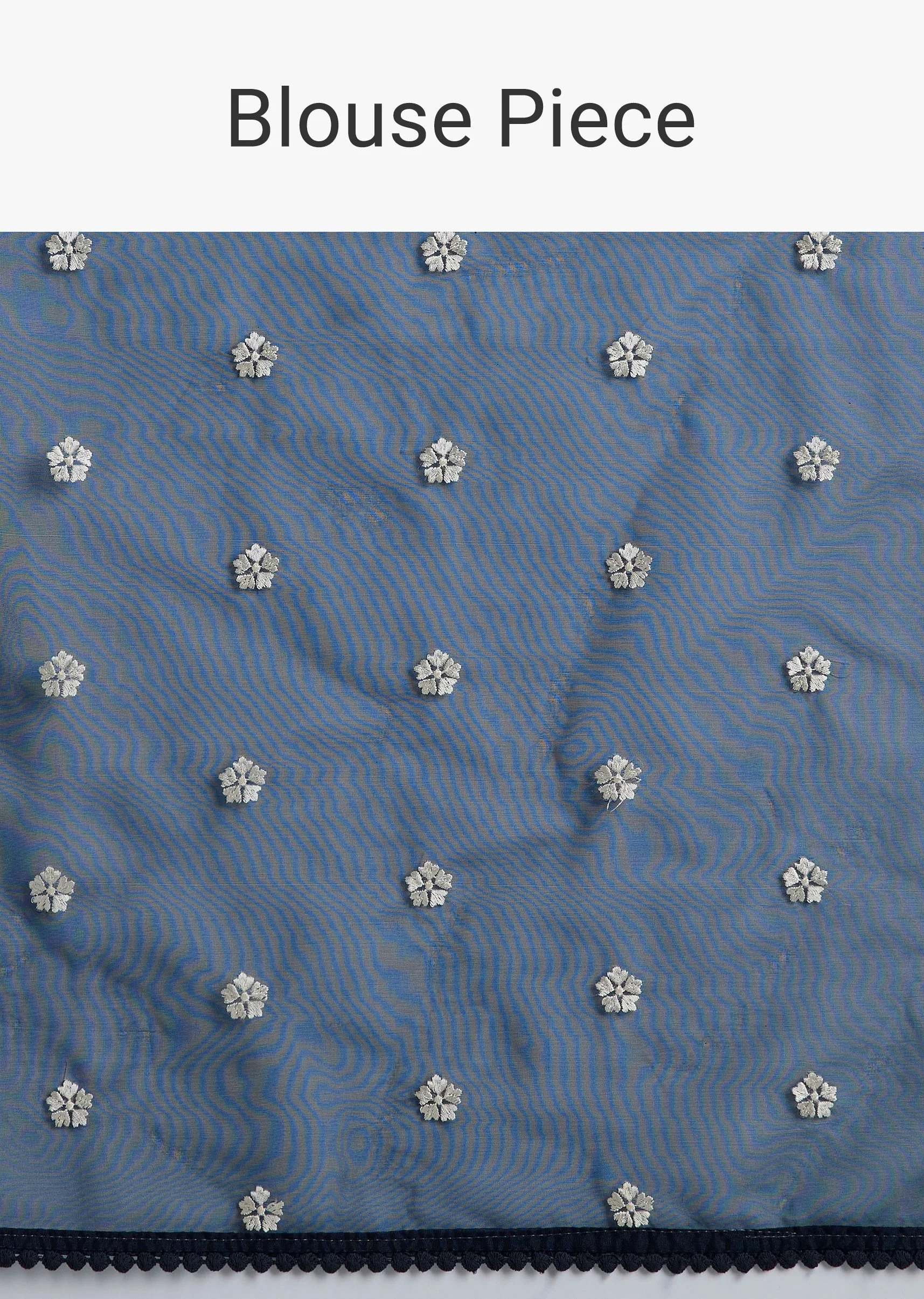 Blue Organza Parsi Gara Embroidered Saree