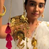 Gold Ganesha Charm Potli Bag