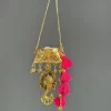 Gold Ganesha Charm Potli Bag