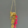 Gold Ganesha Charm Potli Bag
