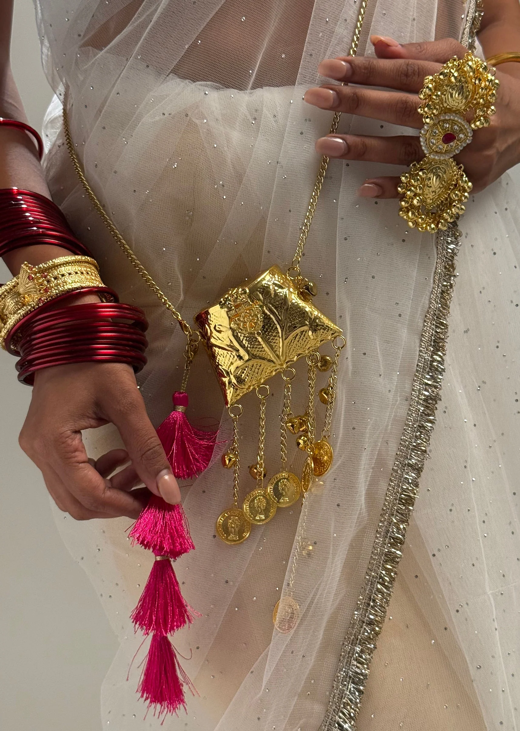 Mini Gold Potli Sling Bag
