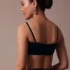 Dark Blue Organza Embroidered Saree With Unstitched Blouse