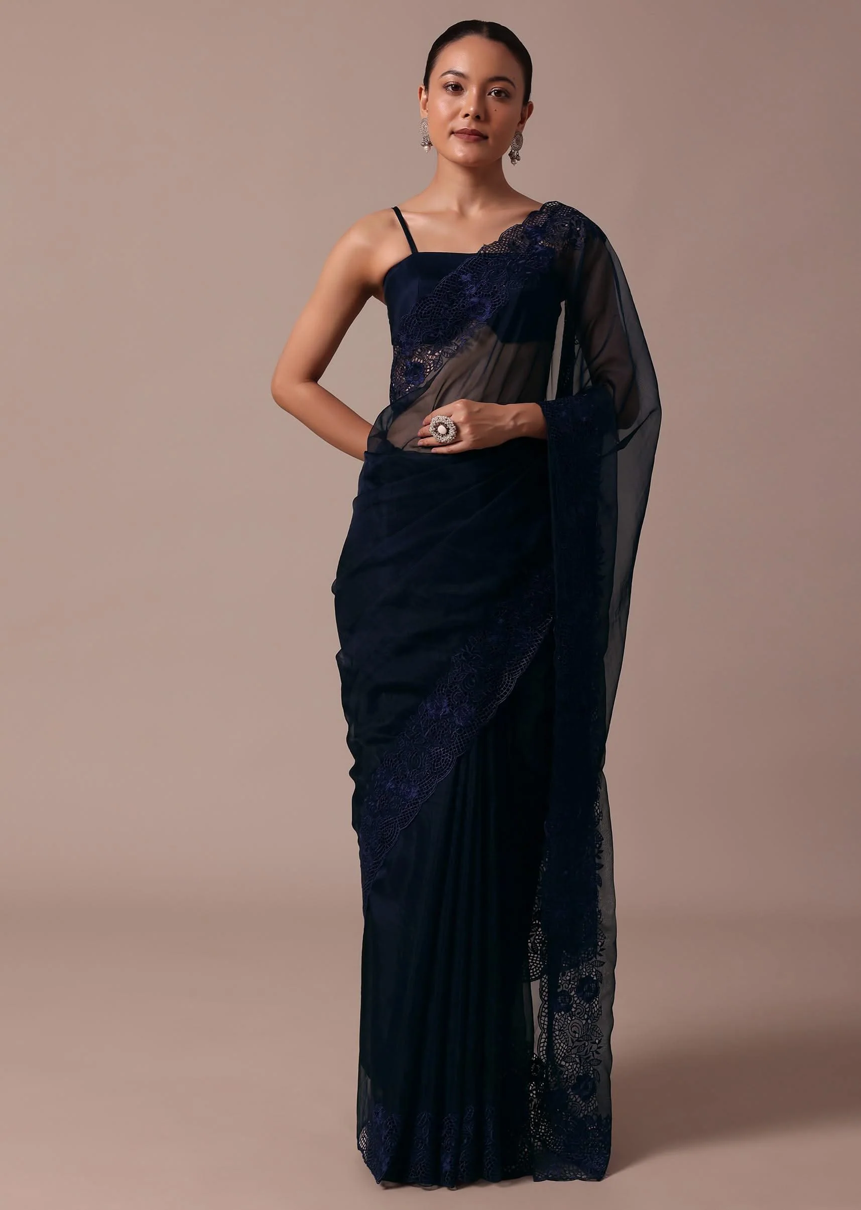 4502-unstitched-fabric-only-unstitched-fabric-only-variation-1.webp Dark Blue Organza Embroidered Saree With Unstitched Blouse