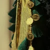 Gold Coin Tassel Jhola Bag