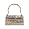 Silver Ruby Encrusted Metal Bag