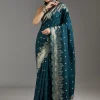 Royal Blue Dola Silk Woven Saree