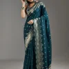 Royal Blue Dola Silk Woven Saree