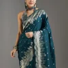Royal Blue Dola Silk Woven Saree