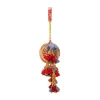 Red Brocade Floral Motif Bag with Tassel
