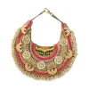 Gold Zardozi Embroidered Bag with Bead Tassels