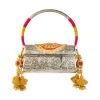 Silver and Gold Embossed Metal Bag