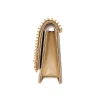 Peach Zari and Kundan Embellished Flap Bag