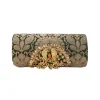 Green Brocade Paisley Motif Bag