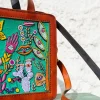 Handcrafted and hand embroidered leathers bag