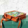 Handcrafted and hand embroidered leathers bag