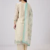Blue Chanderi Kurta Set With Zari And Sequins