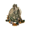 Green and Gold Embellished Tassel Potli Bag