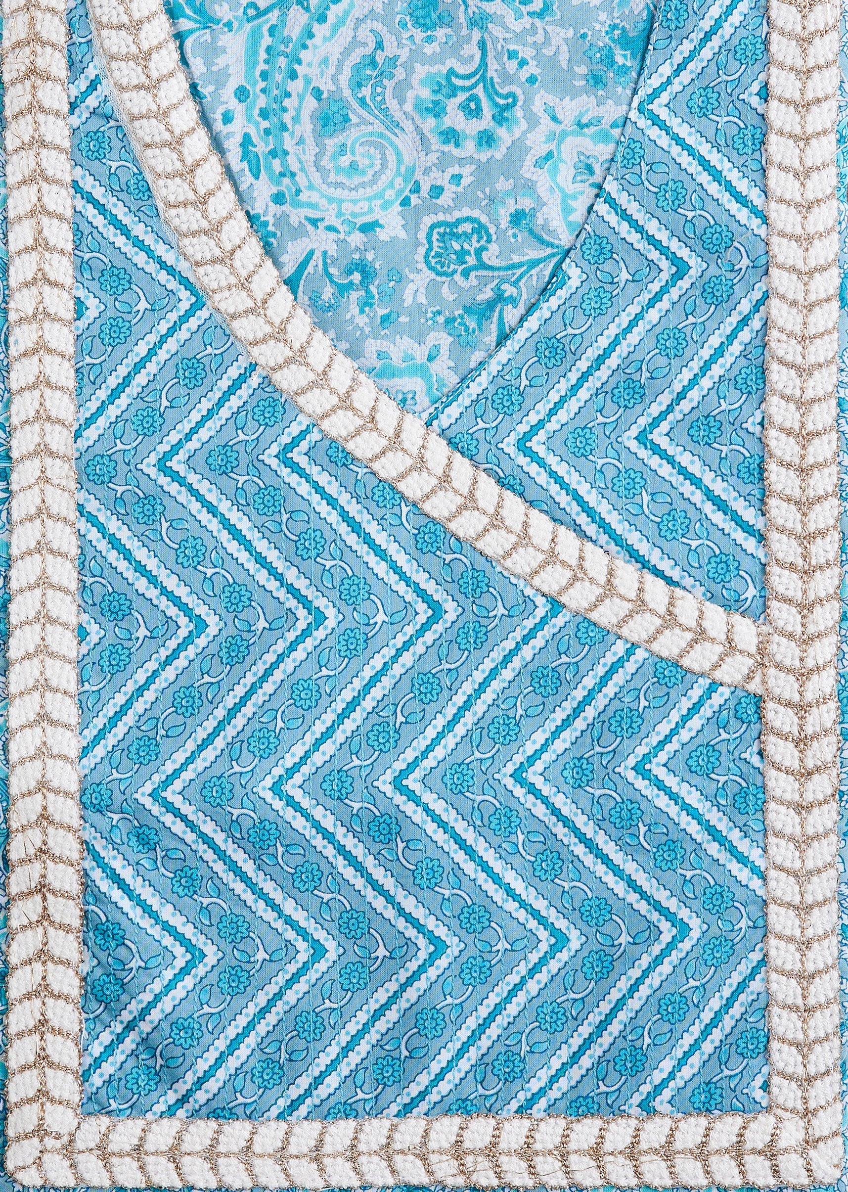 Blue Cotton Suit Set
