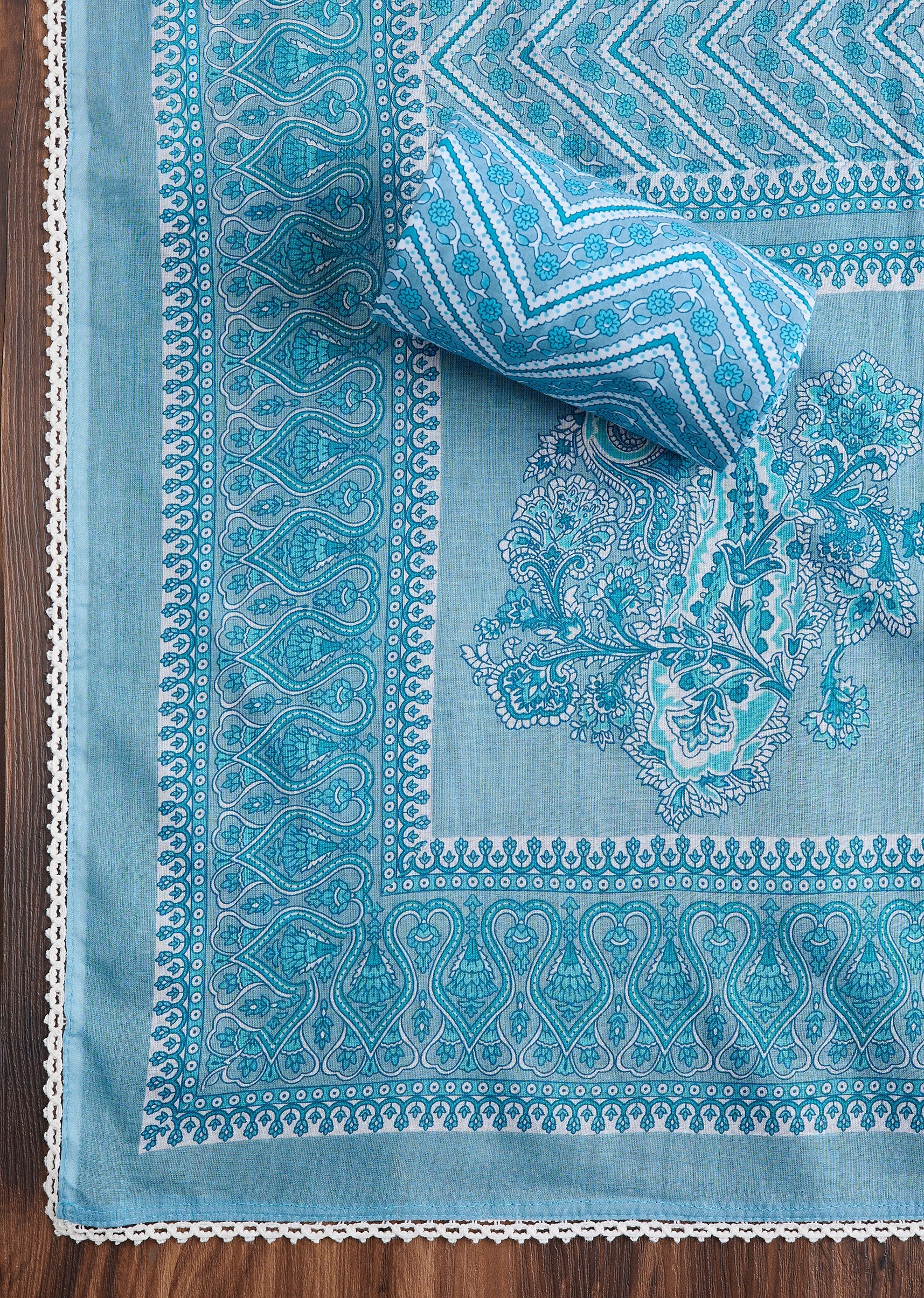 Blue Cotton Suit Set