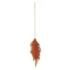 Red and Gold Jaal Textured Pearl Embellished Bag