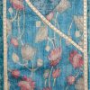 Blue Dola Silk Printed Unstitched Suit